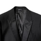 Black Wool Single Breasted Blazer Jacket