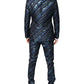 Multicolor Polyester Jacquard 2 Piece Suit