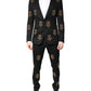 Black Bee Crown Embroidery 2 Piece Suit