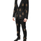 Black Bee Crown Embroidery 2 Piece Suit