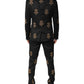 Black Bee Crown Embroidery 2 Piece Suit