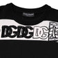 Black White Logo Print Wool Pullover Sweater