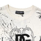 White Logo Angel Print Women Pullover Sweater