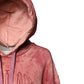 Pink Wash DG MILANO Hooded Pullover Sweater