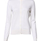 White Cashmere Crew Neck Top Cardigan Sweater