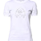 White Cotton Floral Logo Crew Neck T-shirt