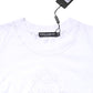 White Cotton Floral Logo Crew Neck T-shirt