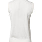 White Silk Round Neck Sleeveless Tank Top