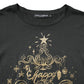 Black Cotton Round Neck Short Sleeve T-shirt