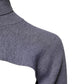 Gray Wool Knit Turtleneck Cropped Top Sweater