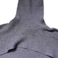 Gray Wool Knit Turtleneck Cropped Top Sweater