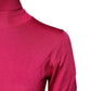 Pink Silk Knitted Turtleneck Cropped Top