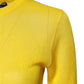 Yellow Polyester Women Pullover Top Sweater