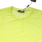 Green Nylon See Through Women Short Sleeves Top