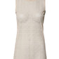 Ivory Nylon Logo See Through Sleeveless Tank Top