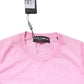 Pink Cashmere Round Neck Sleeveless Tank Top