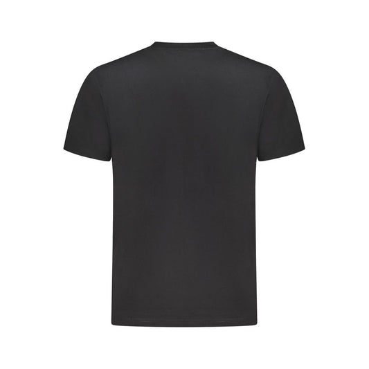 Black Cotton Men T-Shirt
