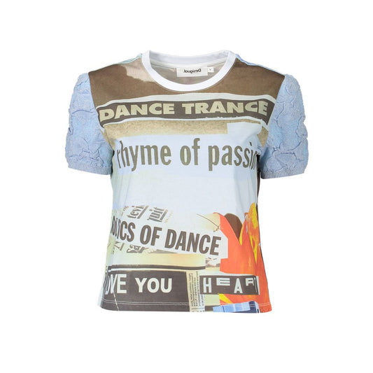 Light Blue Cotton Women Top
