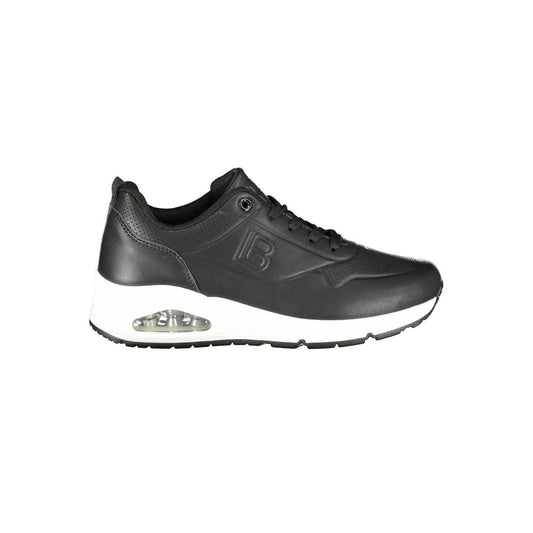 Black Polyester Women Sneaker