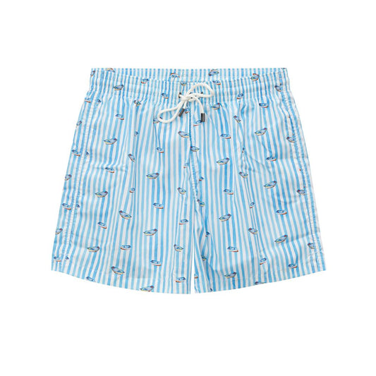 Light Blue Polyester Swimwear