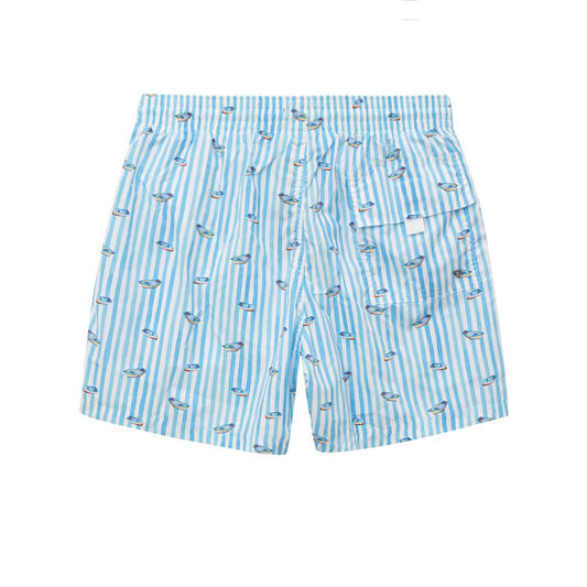 Light Blue Polyester Swimwear
