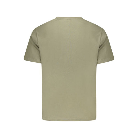 Green Cotton Men T-Shirt