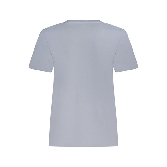 Light Blue Cotton Tops & T-Shirt