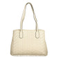 Beige Polyethylene Women Handbag