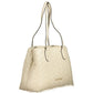 Beige Polyethylene Women Handbag