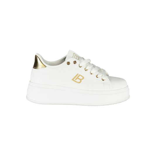 White Synthetic Women Sneaker