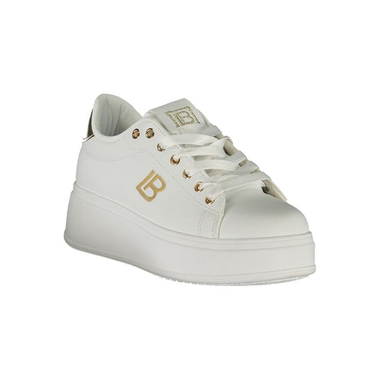 White Synthetic Women Sneaker