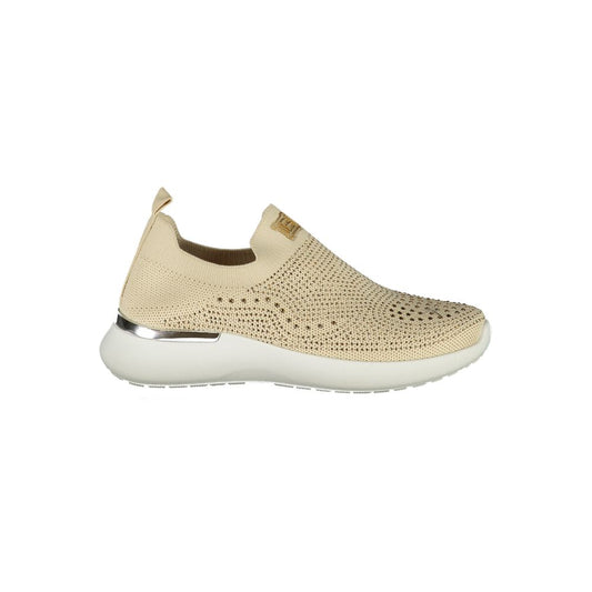 Beige Polyester Women Sneaker