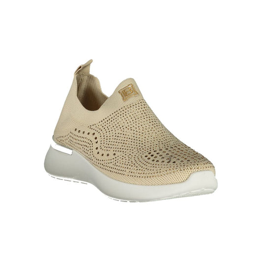 Beige Polyester Women Sneaker
