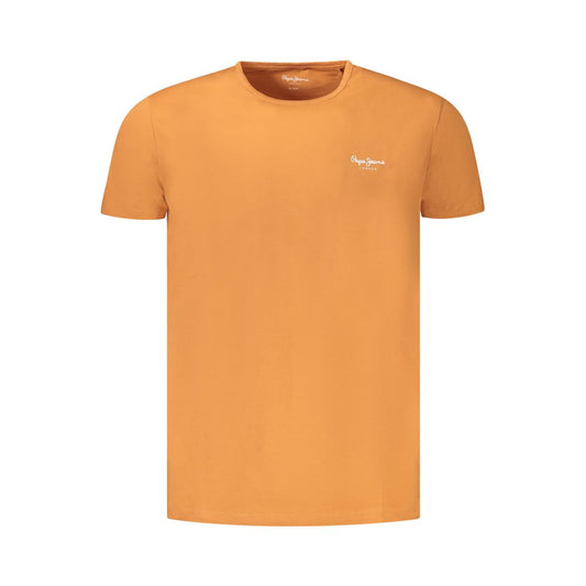 Orange Cotton Men T-Shirt