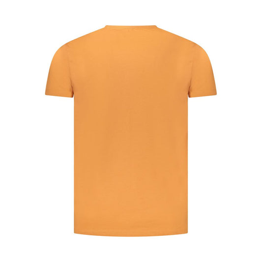 Orange Cotton Men T-Shirt
