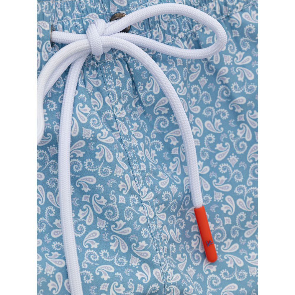 Light Blue Polyester Swimwear