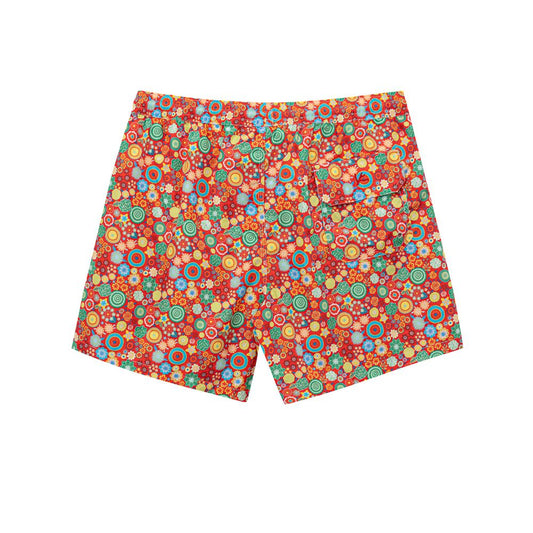 Red Polyester Swimwear
