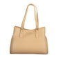 Beige Polyethylene Women Handbag