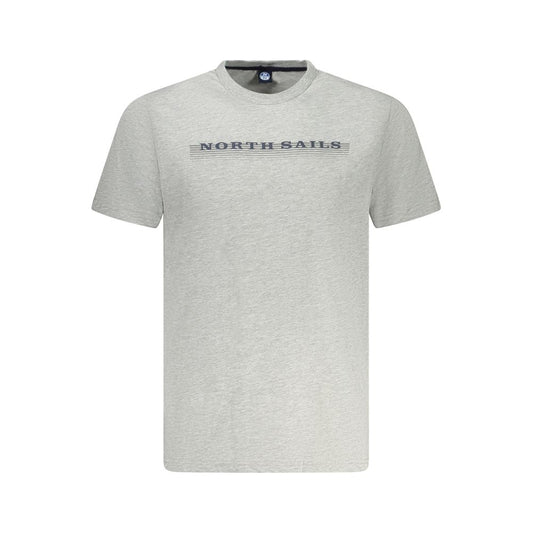 Gray Cotton Men T-Shirt
