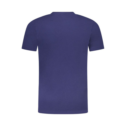 Blue Cotton Men T-Shirt