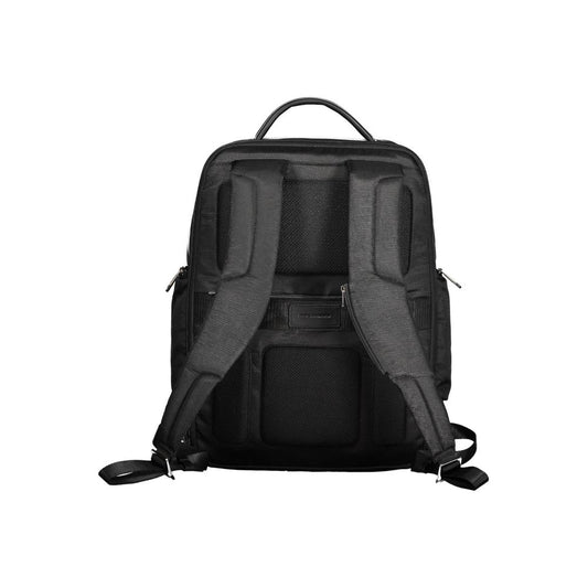 Black Recycled Polyethylene Men Backpack