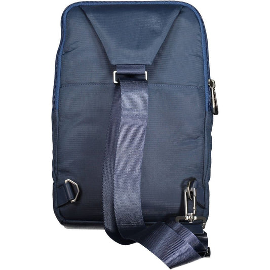 Blue Recycled Polyethylene Men Shoulder Bag