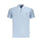 Light Blue Cotton Men Polo Shirt
