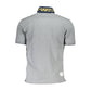 Gray Cotton Men Polo Shirt