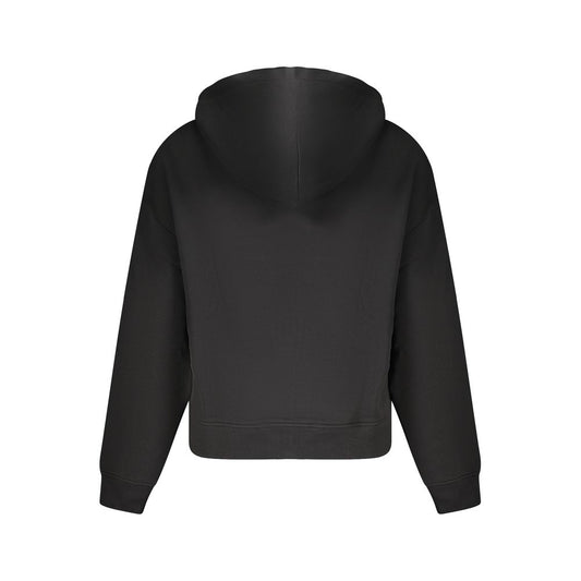 Black Cotton Women Hoodie