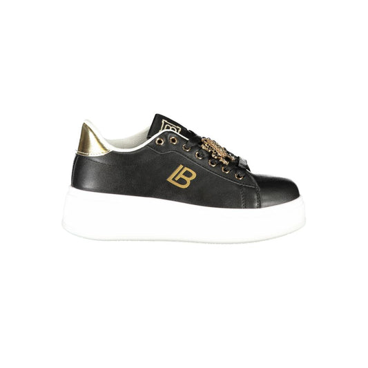 Black Synthetic Women Sneaker