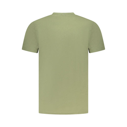 Green Cotton Men T-Shirt