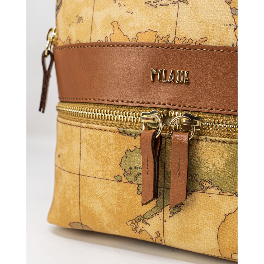 Beige Leather Backpack