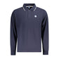 Blue Cotton Men Polo Shirt