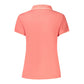 Pink Cotton Women Polo Shirt